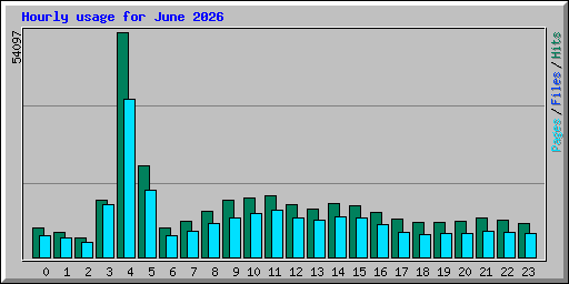 Hourly usage for June 2026
