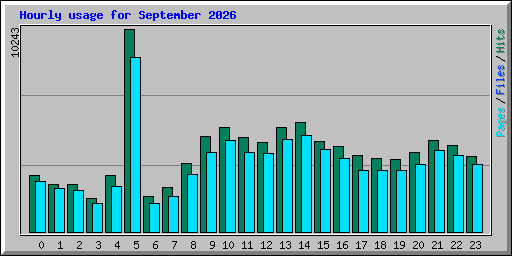 Hourly usage for September 2026